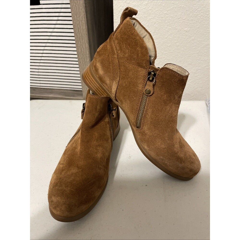 Munro NEKO Brown Soft Leather Suede Ankle Boots Bootie Size 8.5M
